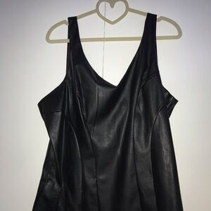 Black Asymmetrical Sleeveless Tank Top